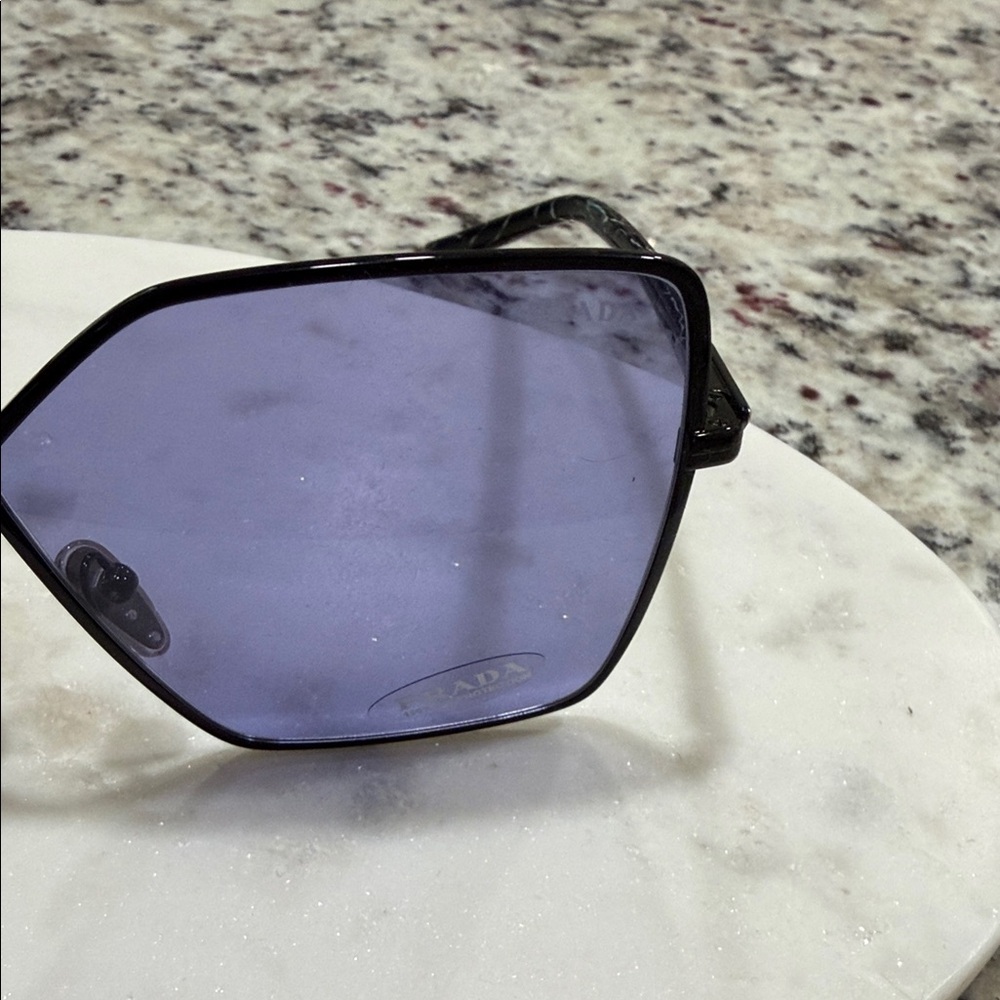 Prada Women's Chic Black and Purple Sunglasses - Picture 5 of 6